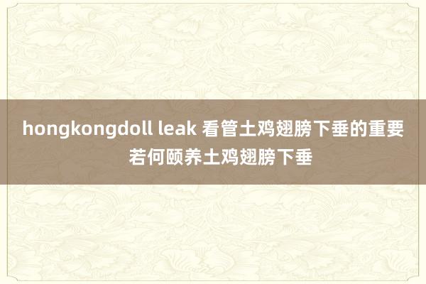 hongkongdoll leak 看管土鸡翅膀下垂的重要   若何颐养土鸡翅膀下垂