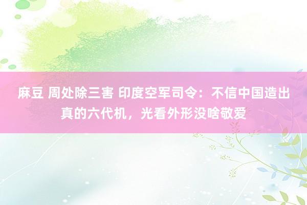 麻豆 周处除三害 印度空军司令：不信中国造出真的六代机，光看外形没啥敬爱