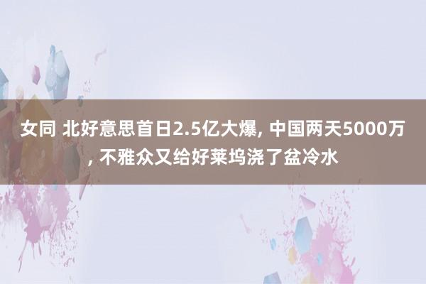 女同 北好意思首日2.5亿大爆， 中国两天5000万， 不雅众又给好莱坞浇了盆冷水